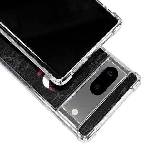 NBA Chicago Bulls Black Distressed Google Pixel 7a Clear Case